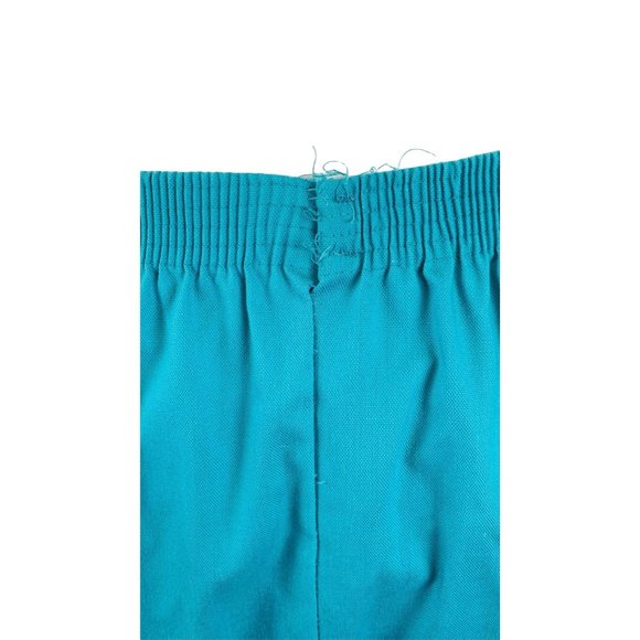 Vintage 1980s Turquoise Skirt Elastic Waist Large Pocket 1950s Style Summer - Picture 9 of 10